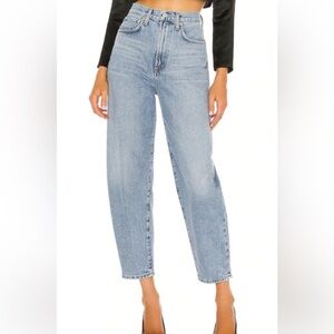 Agolde High-Rise Light Blue Relaxed Balloon-Leg Mom Jeans